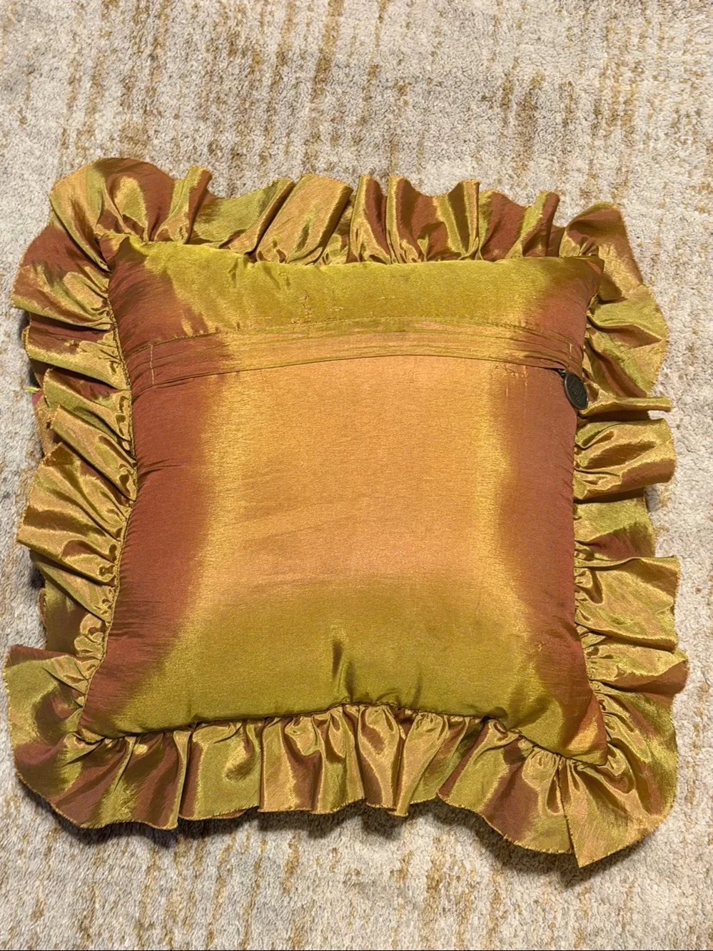 12”X12” Pier 1 Ruffled Decorative Throw Pillow
